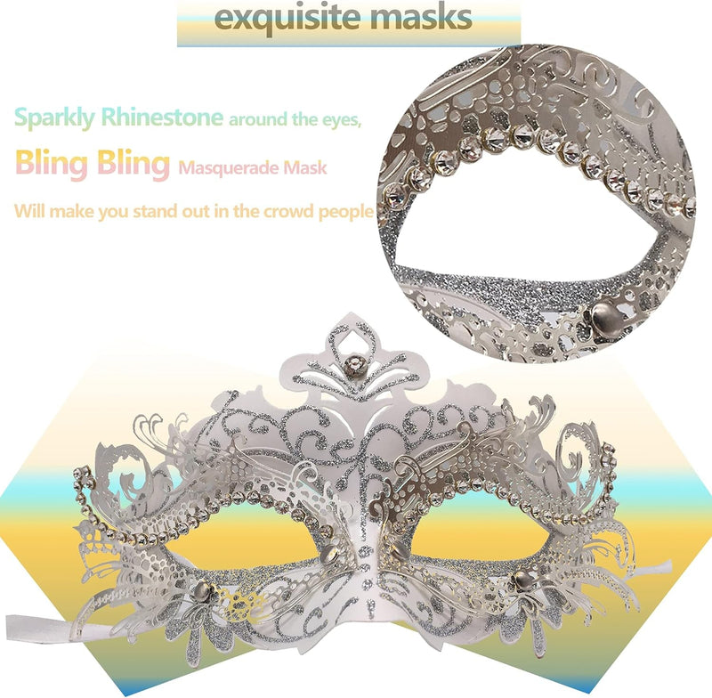 Couple Masquerade Mask Women Men Mardi Gras Mask Costume Masks for Christmas Festival New Year Party