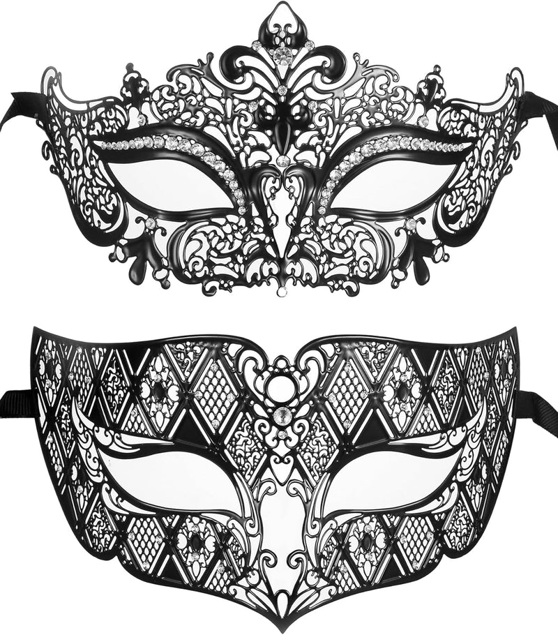 Couple Masquerade Mask Set Masquerade Mask for Women Black Costume Mask Cosplay Party Masquerade Ball