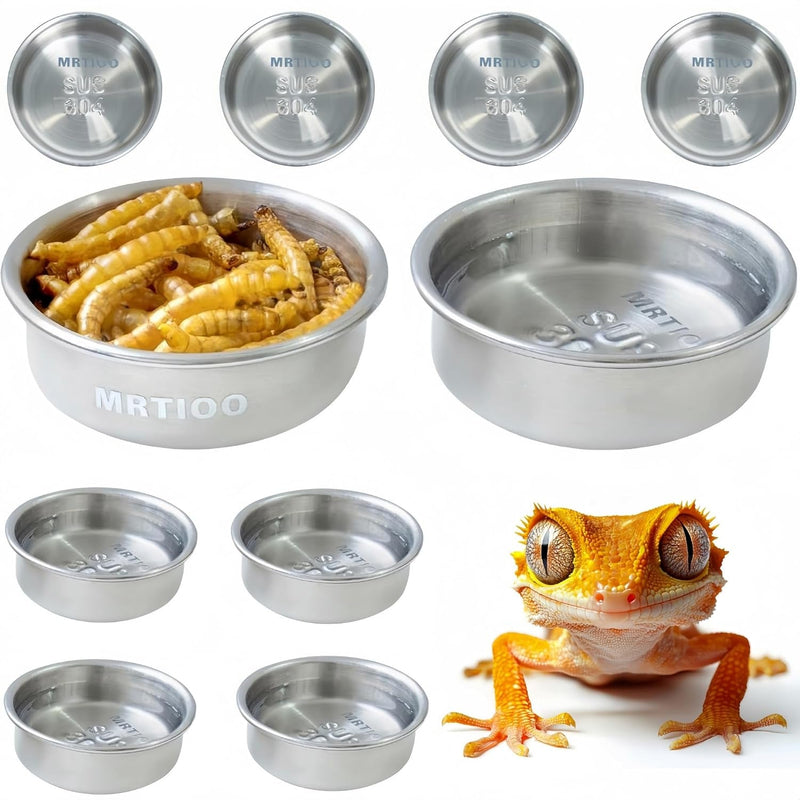 100 Pcs 0.5Oz Crested Gecko Food and Water Feeding Cups, Reptile Feeder Bowls, for Lizard and Other Small Pet Ledge Accessories Supplies