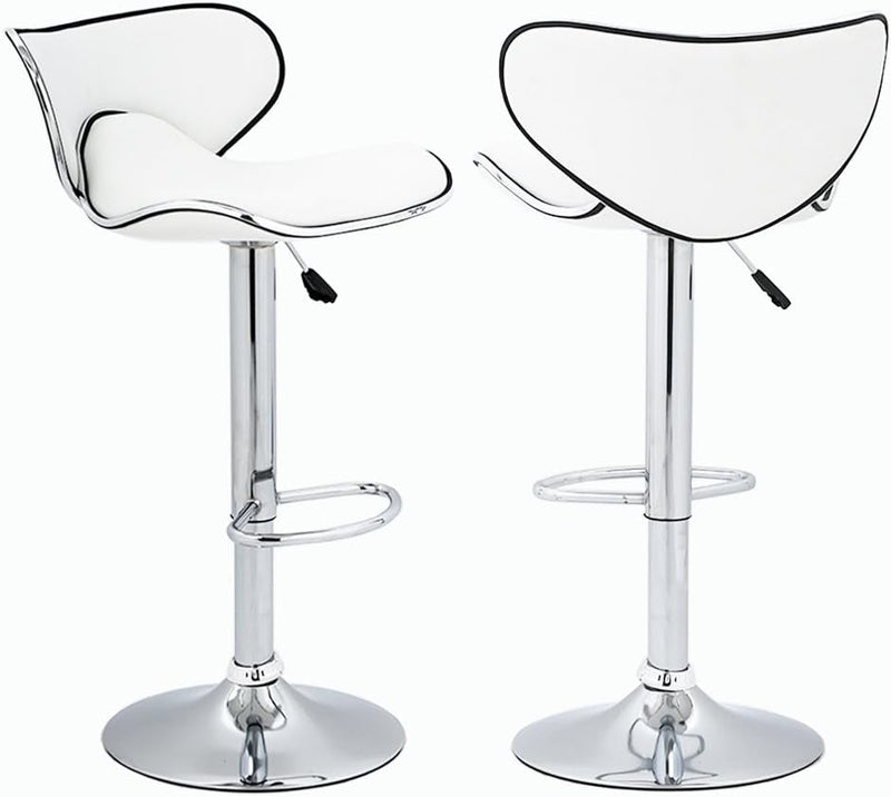 Bestoffice Counter Height Bar Stools Set of 2 Barstool Swivel Counter Stools Height Adjustable PU Leather Kitchen Stools with Back Dining Chairs