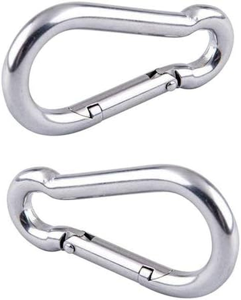 FITNESS MANIAC Stainless Steel Spring Snap Hook Carabiner Home Gym Body Building Weightlifting