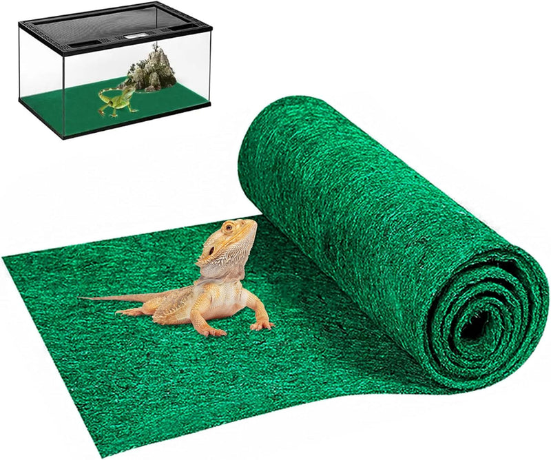 47" X 24" Large Reptile Carpet Terrarium Liner Bedding Reptile Substrate Mat Supplies for Bearded Dragon Snake Lizard Tortoise Leopard Gecko (Blue)