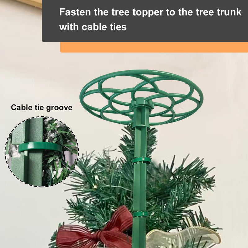 Christmas Tree Topper Holder, Planar Holiday Universal Tree Topper Stabilizer,Plastic Support Rod Adjustable Attachments Stabilize Seasonal Treetop Ornaments Halloween Tree Topper Supporter