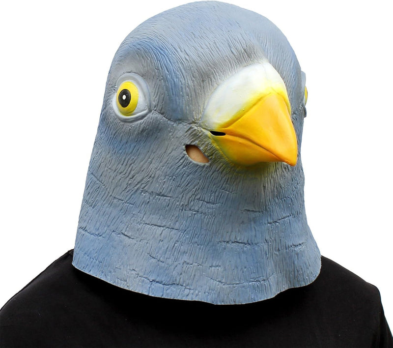 Creepyparty Pigeon Mask Costume Novelty Halloween Costume Party Animal Mask Latex Birds Head Mask Pigeon Mask