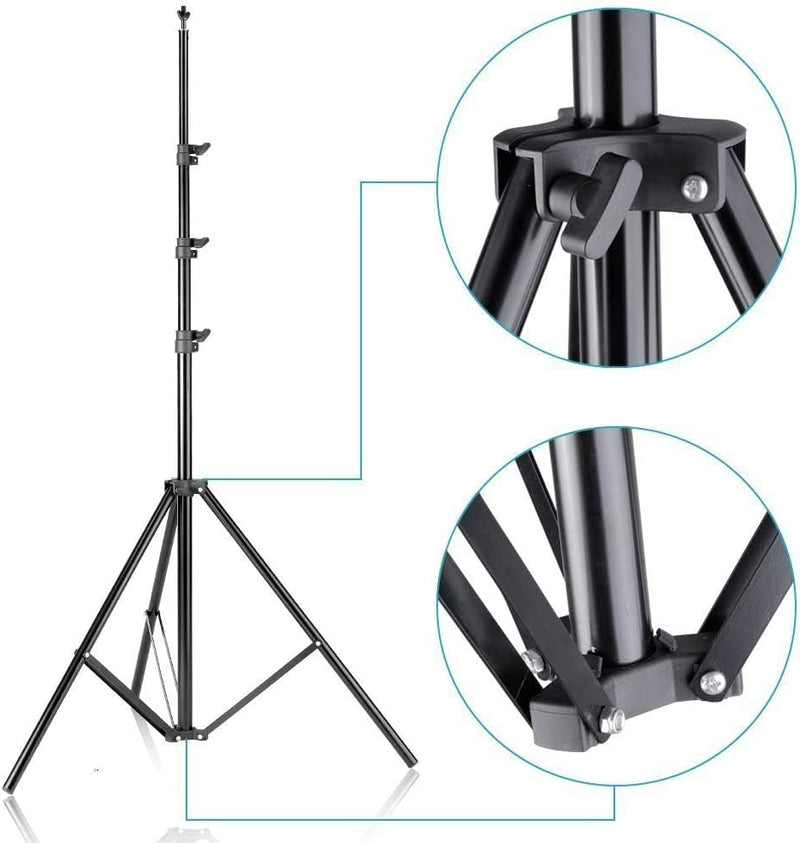 10Ft X 8.5Ft Adjustable Photography Backdrop Support System Photo Video Studio Muslin Background Stand Kit with Carry Bag