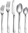 40 Piece Silverware Set Service for 8, EIUBUIE Premium Stainless Steel Cutlery Set, Mirror Polished Flatware Sets Heavy Duty and Solid, Modern Kitchen Eating Utensils Set Include Spoons Forks Knives