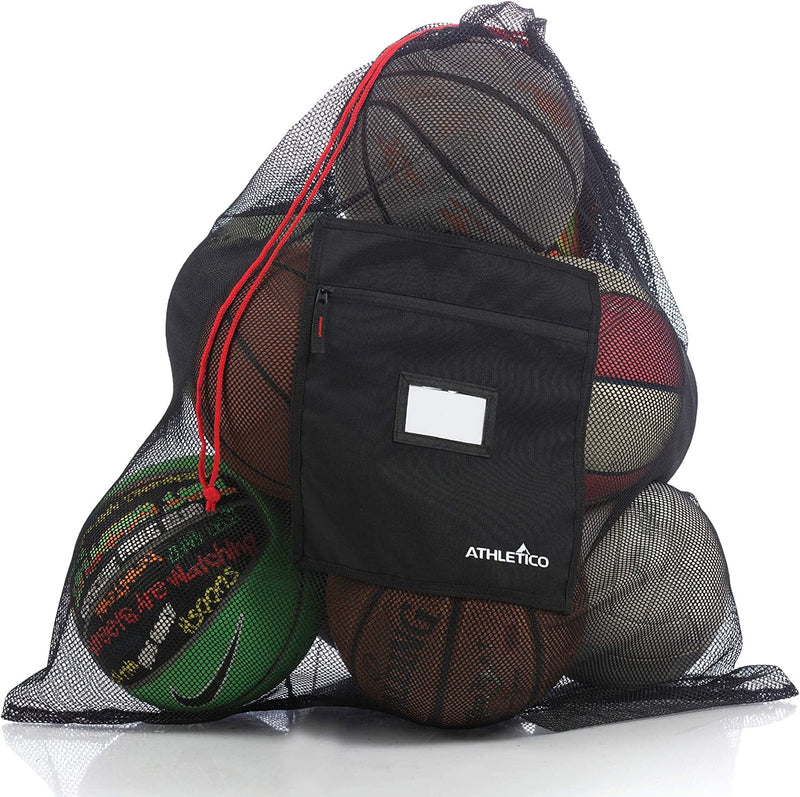 Athletico Extra Large Ball Bag - Mesh Soccer Ball Bag - Heavy Duty Drawstring Bags Hold Equipment for Sports Including Basketball, Volleyball, Baseball, Swimming Gear or the Beach