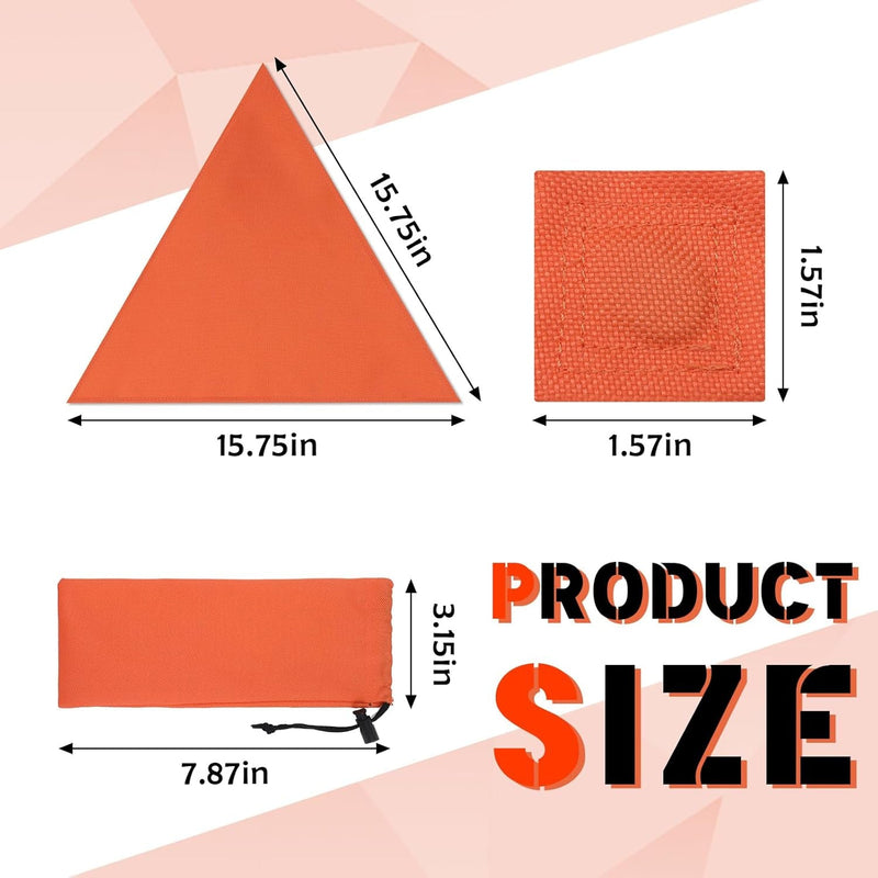 4 Pcs Blaze Orange Safety Blind Panels 15.75 Inch per Side Safety Panel Hunting Blind Accessories Include Magnet Buttons and Carrying Bag for Hunting Blind Backpack Tents