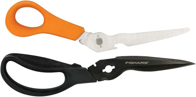 Fiskars Garden Scissors, 7-In-1 Garden Shears Multi-Tool with Sheath, Great for Plant Trimming, Cutting Nursery Pots, Bags, and Wire