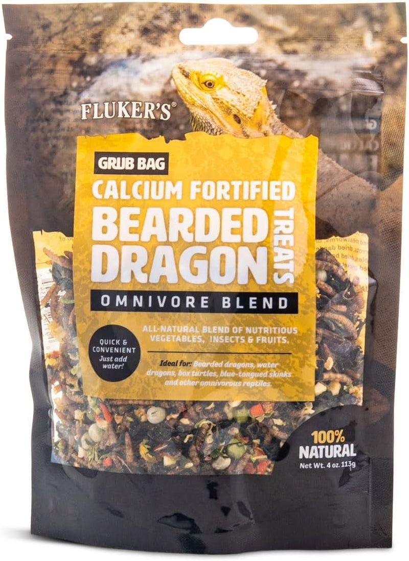 Fluker'S Grub Bag All Natural Calcium Fortified Mealworm Treats, Packed with Protein, Rich in Nutrients, a Reptile Favorite, 3 Oz