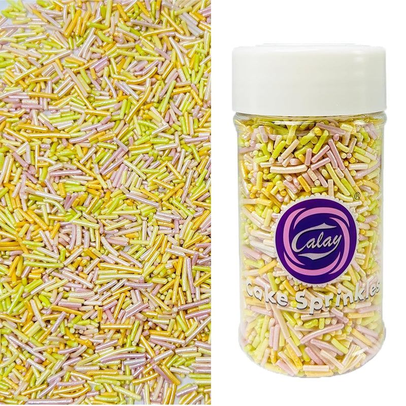 Edible Pink Purple Blue White Sprinkles Mix, Perfect for Cake Decorations, Baking, Cookies, Cupcake Decorating Ice Cream Toppings Celebrations Shaker Jar Wedding Shower Party Christmas Supplies