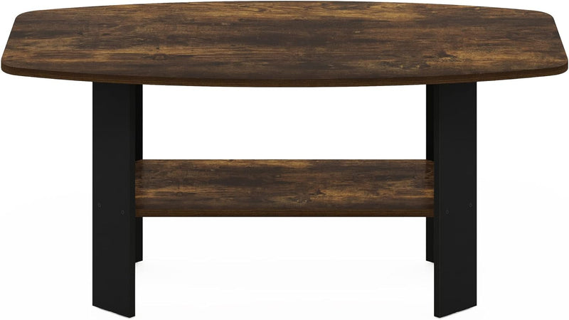 Furinno Simple Design Coffee Table, Amber Pine/Black