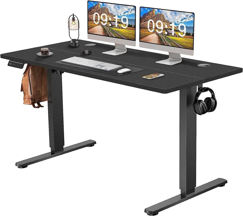 Electric Height Adjustable Standing Desk 40X24 Inches Sit Stand Desk Home Office Desk,Work from Home Desk,Rising Desks for Home Office,Black