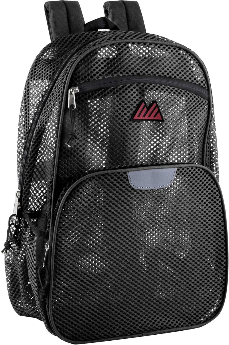 Collapsible Mesh Backpacks for Adults, School, Beach - Backpack with Reflective Strip and Wire Frame for Support (Blue) Large