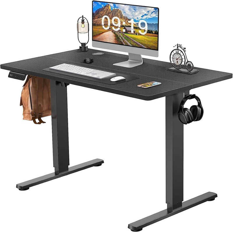 Electric Height Adjustable Standing Desk 40X24 Inches Sit Stand Desk Home Office Desk,Work from Home Desk,Rising Desks for Home Office,Black