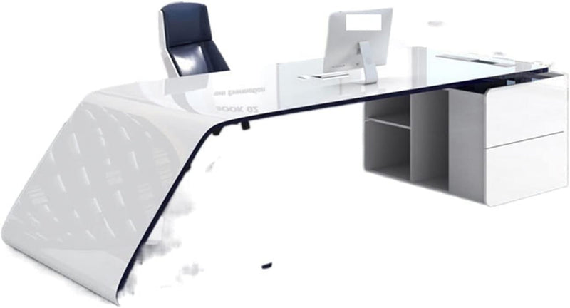 Desk Paint Office Boss Desk, President Desk, Simple Office Manager in Charge of Office Desk and Chair Combination Furnitur
