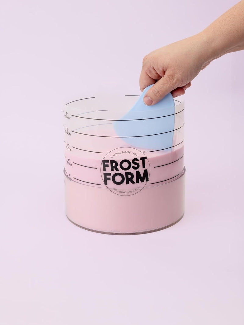 Frost Form - Starter + Kit (6 Inch) 7-Piece Set | Professional-Quality, Food-Grade Plastic | Perfectly Straight Cakes | Beginners and Pros | Cake Decorating Kit