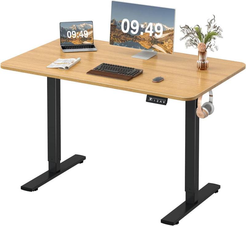 Furmax Office Standing Desk with Height Adjustable Metal Legs, Carbon