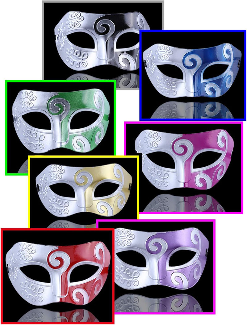 14 Pieces Masquerade Masks, Messar Half Face Mardi Gras Masquerade Mask Venetian Masks Set for Carnival Prom Ball Fancy Dress Party Supplies Costume Accessory (Set 2)