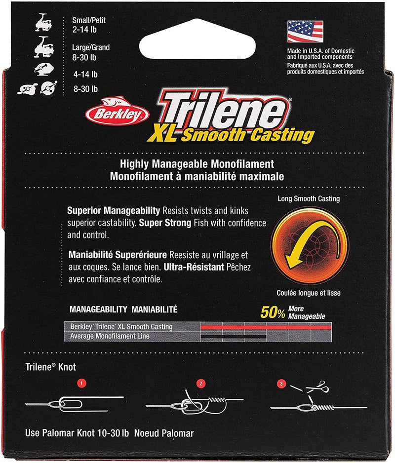 Berkley Trilene XL Filler 0.014-Inch Diameter Fishing Line, 14 Lb. Test, 300 Yd. Spool, Clear Sporting Goods > Outdoor Recreation > Fishing > Fishing Lines & Leaders Pure Fishing   