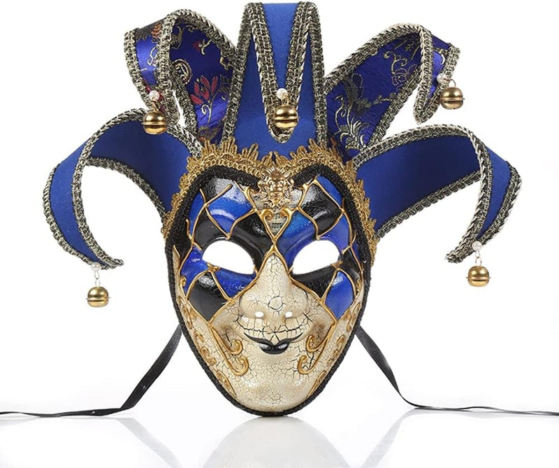 Full Face Venetian Mask Masquerade Mask for Carnival Mardi Gras Cosplay Halloween Party Wall Decoration