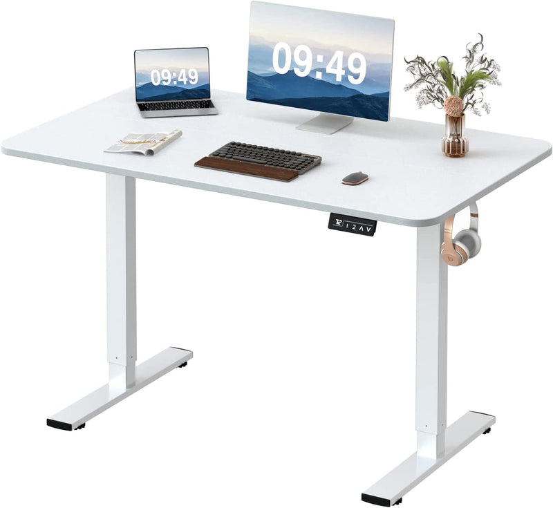 Furmax Office Standing Desk with Height Adjustable Metal Legs, Carbon