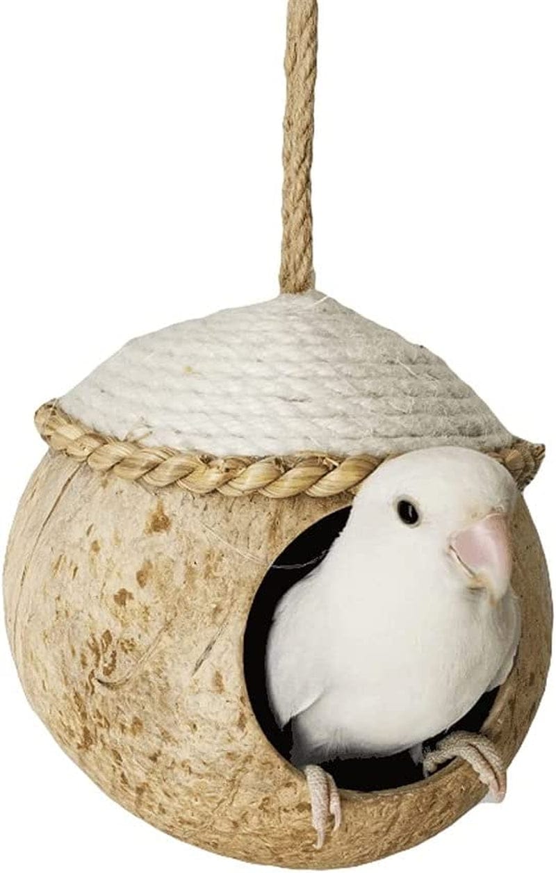 Bird Cage Creative Birdcage Natural Coconut Bird Nest,Bird Nest House Hut Cage,Hanging Birdhouse Cage for Pet Parrot Budgies Parakeet Coconut Hide-Brown Bird Cage Accessories Birdcages ( Size : Large Animals & Pet Supplies > Pet Supplies > Bird Supplies > Bird Cages & Stands DAPERCI Small  