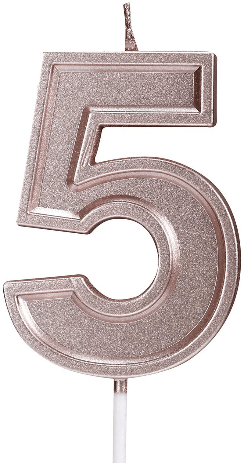 Birthday Candle Numbers Red Glitter Happy Birthday Numeral for Weddings, Reunions, Theme Party Perfect Baby’s Pet’s Birthday Cake Candle (Red, 7) Home & Garden > Decor > Home Fragrances > Candles Pfizermay Rose Gold 5 