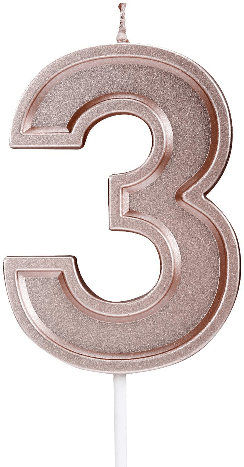 Birthday Candle Numbers Red Glitter Happy Birthday Numeral for Weddings, Reunions, Theme Party Perfect Baby’s Pet’s Birthday Cake Candle (Red, 7) Home & Garden > Decor > Home Fragrances > Candles Pfizermay Rose Gold 3 