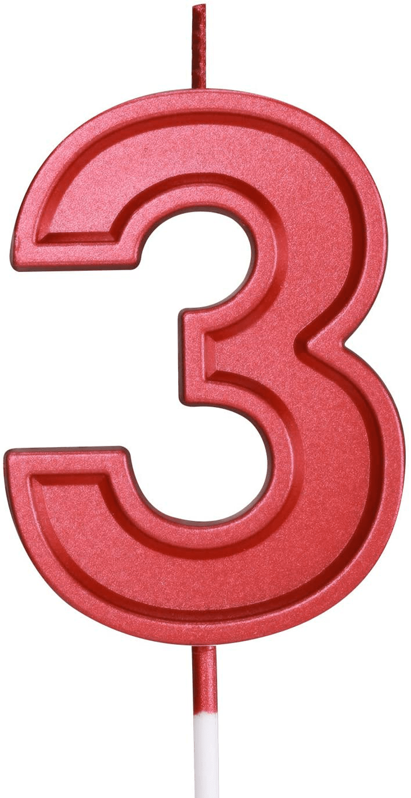 Birthday Candle Numbers Red Glitter Happy Birthday Numeral for Weddings, Reunions, Theme Party Perfect Baby’s Pet’s Birthday Cake Candle (Red, 7) Home & Garden > Decor > Home Fragrances > Candles Pfizermay Red 3 