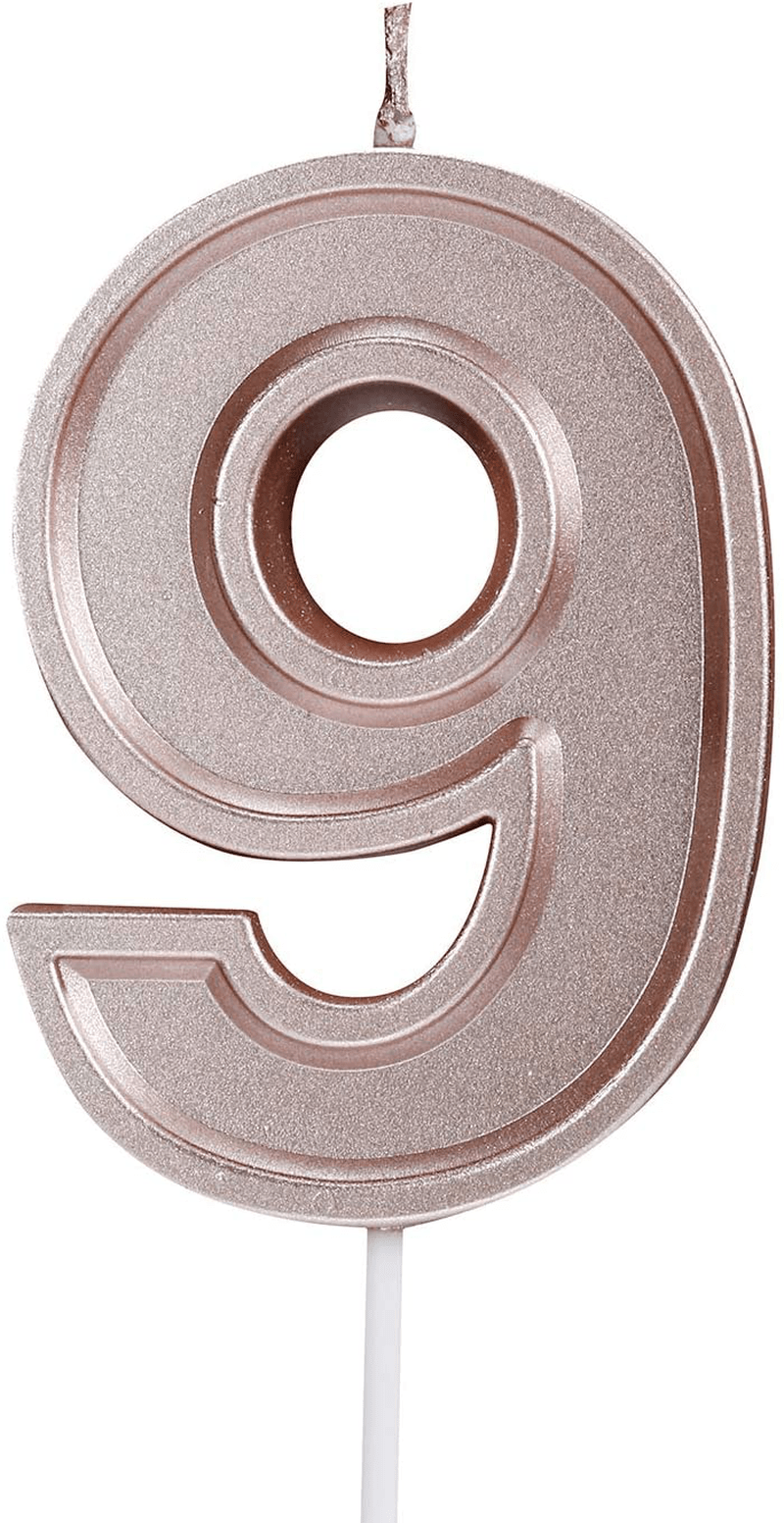 Birthday Candle Numbers Red Glitter Happy Birthday Numeral for Weddings, Reunions, Theme Party Perfect Baby’s Pet’s Birthday Cake Candle (Red, 7) Home & Garden > Decor > Home Fragrances > Candles Pfizermay Rose Gold 9 