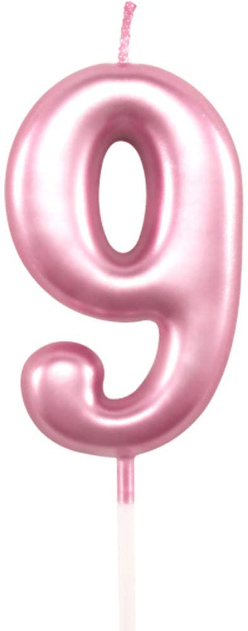 Birthday Candles Ten Years Pink Happy Birthday Number 0 Candle for Cake Topper Decoration for Party Kids Adults Numeral 10 100 20 30 70 40 60 80 90 50