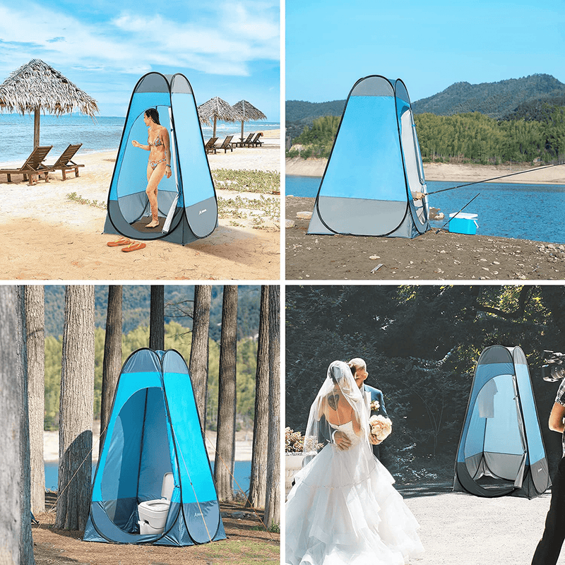 BISINNA Pop up Privacy Shower Tent Outdoor Toilet Dressing/Changing Room Portable Shelter Tent with Carrying Bag for Camping Hiking Beach Bathroom Sporting Goods > Outdoor Recreation > Camping & Hiking > Portable Toilets & Showers BISINNA   