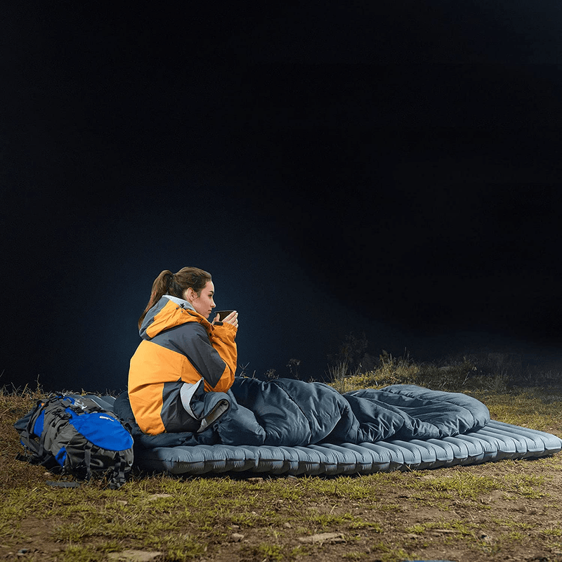 BISINNA XXL Sleeping Bag(90.55"X39.37") for Big and Tall Adults,3-4 Seasons plus Size Warm and Comfortable Waterproof Lightweight Sleeping Bag Great for Camping Backpacking Hiking Indoor & Outdoor Sporting Goods > Outdoor Recreation > Camping & Hiking > Sleeping Bags BISINNA   