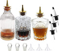 Bitters Bottle Set - Glass Vintage Bottle, Decorative Bottles with Dash Top, Dasher Bottles for Making Cocktail Great for Bartender Home Bar (3 Pack) Home & Garden > Kitchen & Dining > Barware LINALL 3 pack with stainless steel pourer  