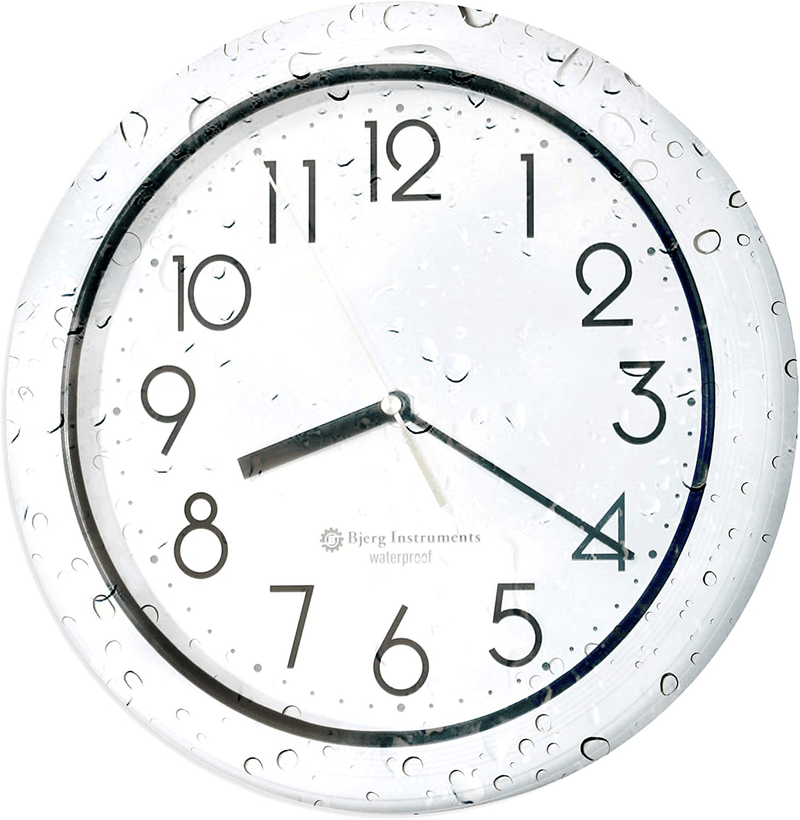 Bjerg Instruments Sealed Waterproof Dust Proof Wall Clock for Kitchen, Bathroom, Pool, Shower, Outdoors Home & Garden > Decor > Clocks > Wall Clocks Bjerg Instruments   