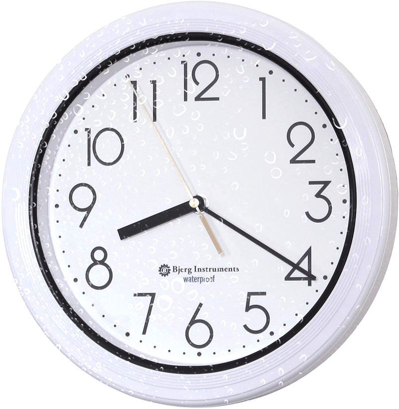 Bjerg Instruments Sealed Waterproof Dust Proof Wall Clock for Kitchen, Bathroom, Pool, Shower, Outdoors Home & Garden > Decor > Clocks > Wall Clocks Bjerg Instruments   