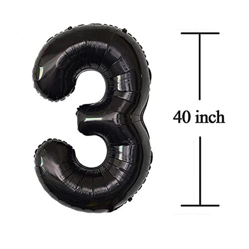 Black 13 Number Balloons Big Giant Jumbo Large Number 13 Foil Mylar Balloons for Girl Boy 13Th Birthday Party Supplies 13 Anniversary Events Decorations Arts & Entertainment > Party & Celebration > Party Supplies COLORFUL ELVES   