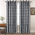 Black and White Buffalo Checker Plaid Curtains for Farmhouse Bedroom Gingham Light Filtering Window Drapes Grommet Curtains for Living Room Set of 2 Panels Each Is 52Wx63L Home & Garden > Decor > Window Treatments > Curtains & Drapes DONREN Black and White 52x84 
