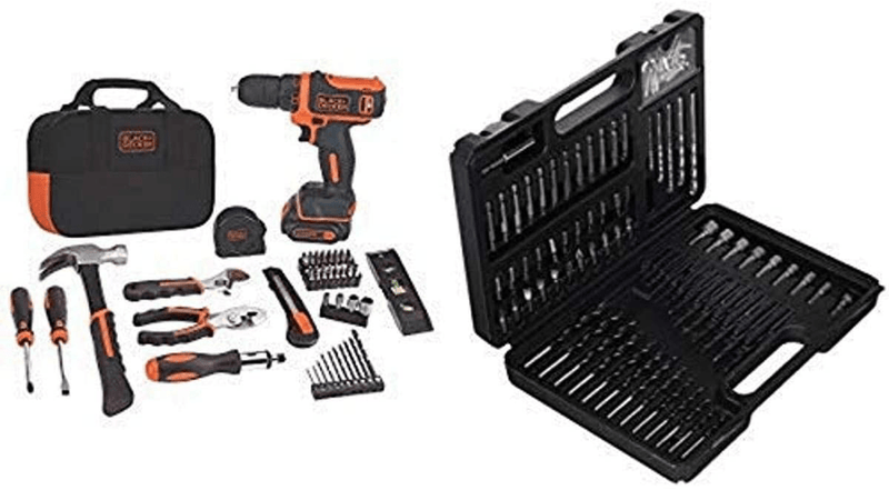 BLACK+DECKER 12V MAX Drill & Home Tool Kit, 60-Piece (BDCDD12PK) Hardware > Tools > Multifunction Power Tools BLACK+DECKER 60pc Kit w/ 109pc Accessory Set  