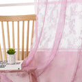 Black Lace Curtains for Bedroom 55 X 84-Inch Long Vintage French Floral Embroidered Sheer Voile Window Treatment Sets Durable Rose Lace Fabric Rod Pocket Curtain Drapes for Garden Balcony, 2 Panels Home & Garden > Decor > Window Treatments > Curtains & Drapes Urban Lotus Pink 55"x95" 