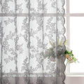 Black Lace Curtains for Bedroom 55 X 84-Inch Long Vintage French Floral Embroidered Sheer Voile Window Treatment Sets Durable Rose Lace Fabric Rod Pocket Curtain Drapes for Garden Balcony, 2 Panels Home & Garden > Decor > Window Treatments > Curtains & Drapes Urban Lotus Grey 55"x95" 