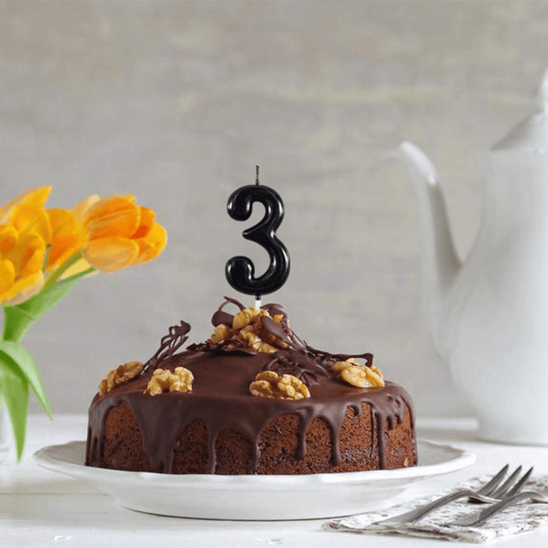 Black Number 1 Birthday Candles 1st First Year Bady Roman Numberal Cool Cake Cupcake Decoration Happy Kids Boy Girl No 10 11 12 13 14 15 16 17 18 19 Home & Garden > Decor > Home Fragrances > Candles XNOVA   