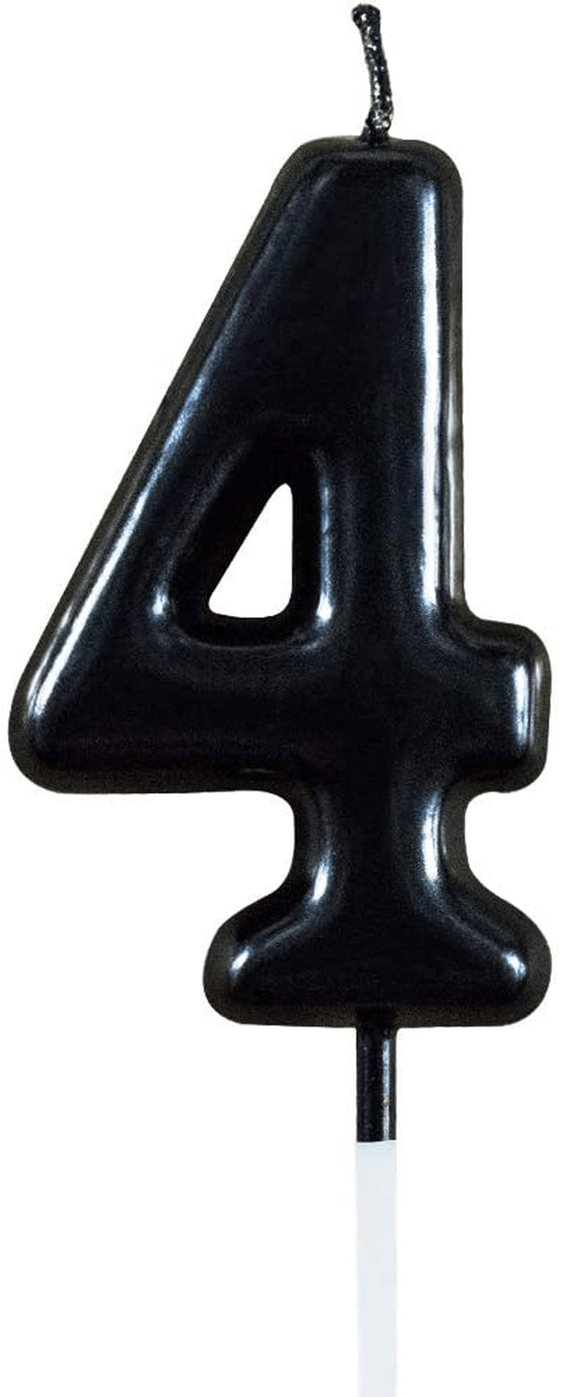 Black Number 1 Birthday Candles 1st First Year Bady Roman Numberal Cool Cake Cupcake Decoration Happy Kids Boy Girl No 10 11 12 13 14 15 16 17 18 19 Home & Garden > Decor > Home Fragrances > Candles XNOVA Number 4  