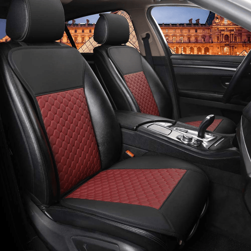 Black Panther 1 Pair Car Seat Covers, Luxury Car Protectors, Universal Anti-Slip Driver Seat Cover with Backrest,Diamond Pattern (Black) Vehicles & Parts > Vehicle Parts & Accessories > Motor Vehicle Parts > Motor Vehicle Seating Black Panther Honeycomb Pattern - Black+Burgundy  