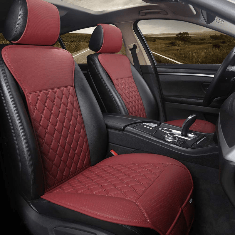 Black Panther 1 Pair Car Seat Covers, Luxury Car Protectors, Universal Anti-Slip Driver Seat Cover with Backrest,Diamond Pattern (Black) Vehicles & Parts > Vehicle Parts & Accessories > Motor Vehicle Parts > Motor Vehicle Seating Black Panther Diamond Pattern - Wine Red  