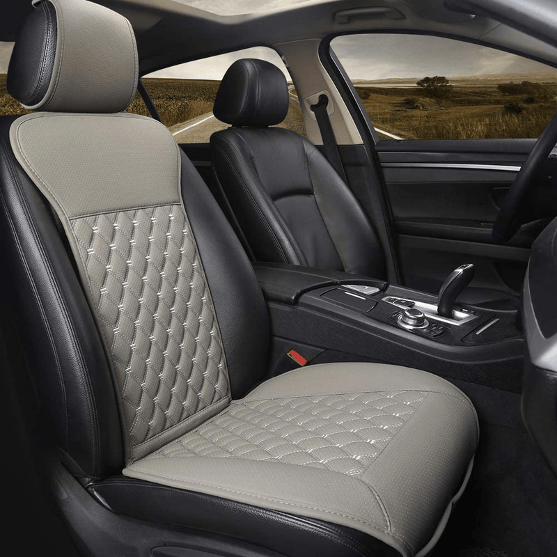 Black Panther Car Seat Cover,Breathable Universal PU Front Car Seat Protector,Non-Wrapped Bottom with Backrest (1PC-Black) Vehicles & Parts > Vehicle Parts & Accessories > Motor Vehicle Parts > Motor Vehicle Seating Black Panther Diamond Pattern - Gray  