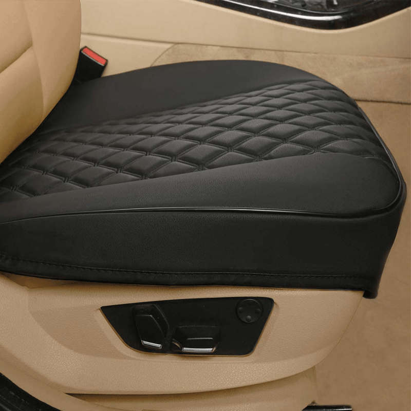 Black Panther Luxury PU Leather Car Seat Cover Protector for Front Seat Bottom,Compatible with 90% Vehicles (Sedan SUV Pickup Mini Van) - 1 Piece,Beige (21.26×20.86 Inches) Vehicles & Parts > Vehicle Parts & Accessories > Motor Vehicle Parts > Motor Vehicle Seating Black Panther Diamond-Black  