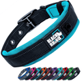 Black Rhino - The Comfort Collar Ultra Soft Neoprene Padded Dog Collar for All Breeds - Heavy Duty Adjustable Reflective Weatherproof (Large, Black) Animals & Pet Supplies > Pet Supplies > Dog Supplies Black Rhino Sport Blue/Bl Large (Pack of 1) 