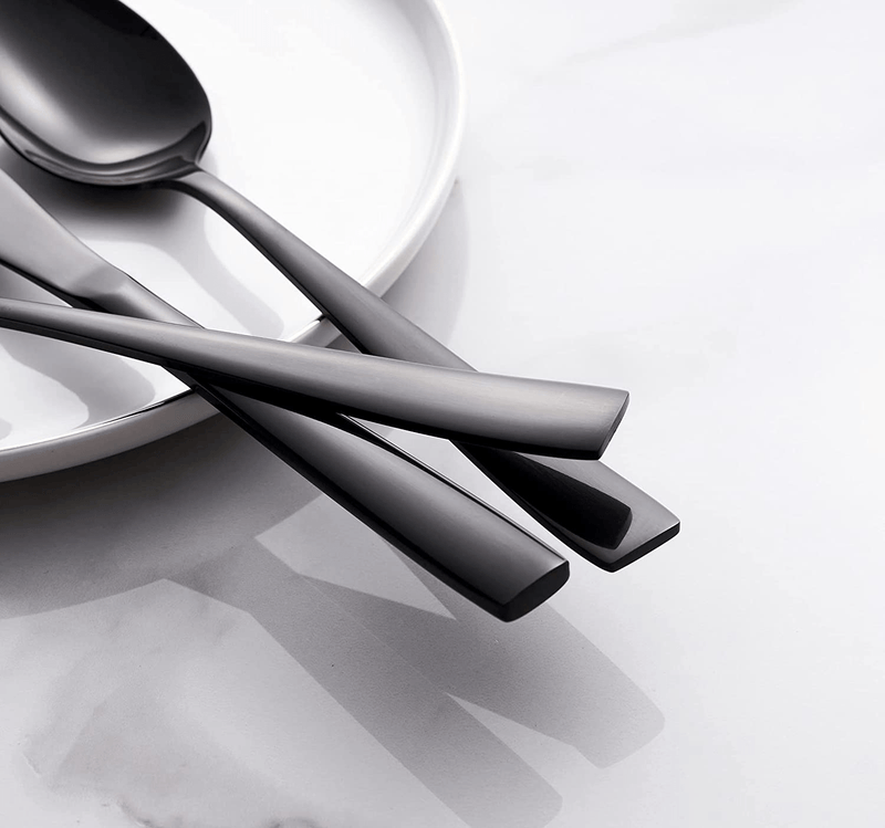 Black Silverware Cutlery Set, 20-Piece Stainless Steel Black Flatware Utensils Service for 4, Include Knife Fork Spoon, Dishwasher Safe Home & Garden > Kitchen & Dining > Tableware > Flatware > Flatware Sets Krihan   
